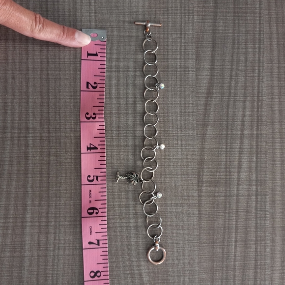 Set 2 - Sea Shell Necklace & Palm Tree Charm Bracelet - Picture 13 of 15